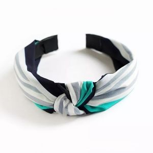 Tessa Topknot Headband - Aqua/Navy/Gray/White